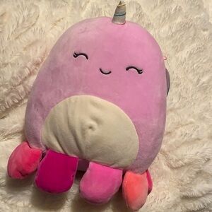Squishmallows Davina 8" The Pink Octocorn Octopus Unicorn Plush Pillow